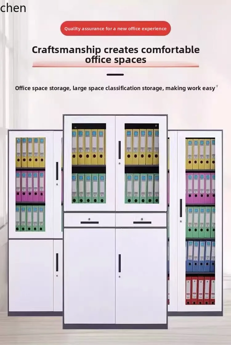 

HYS slim metal file cabinet, heavy-duty knock-down office storage cabinet