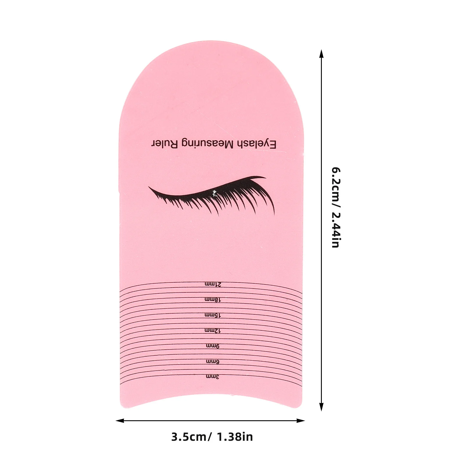 5 Stück Wimpern-Messlineale, langlebige Wimpern-Messwerkzeuge für genaue Wimpernverlängerungsmessung, Curling-Grad-Lineal