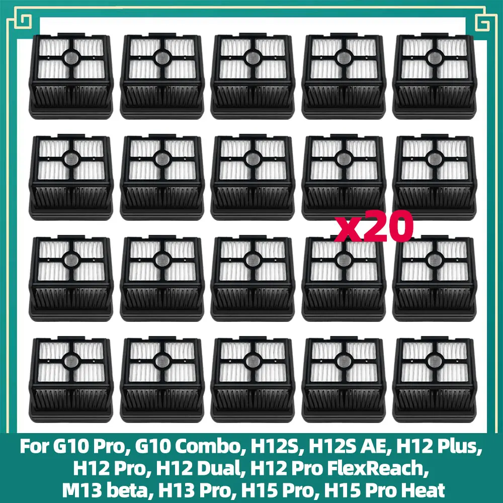 Pièces de filtre adaptées pour Dreame G10 Pro / G10 Combo / H12S AE / H12 Plus / H12 Pro / H12 Dual / M13 beta/H13 Pro / H15 Pro Heat)