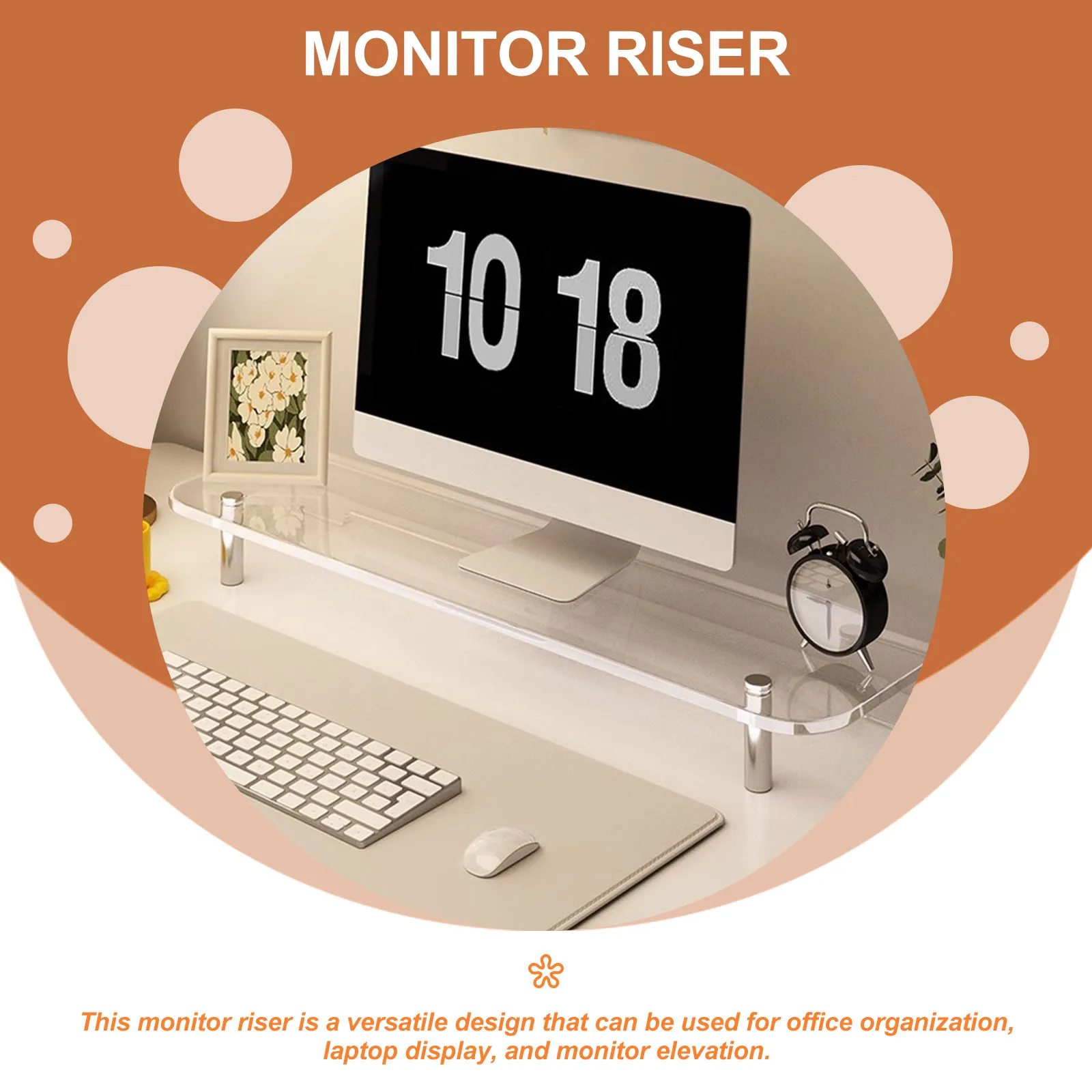 Monitor Riser Stand Computer Desk Organizer Desktop Storage Halloween Christmas Computer Screen Risers Monitor Elevated Stand