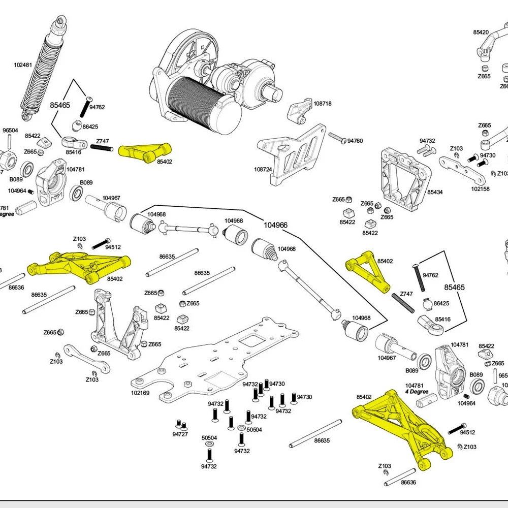 Lega di alluminio #85402 braccio di sospensione inferiore posteriore (L/R) per RC 1/5 HPI Baja 5B 5SC 5T 5R SS 1970 T1000 KM ROVAN accessori per auto