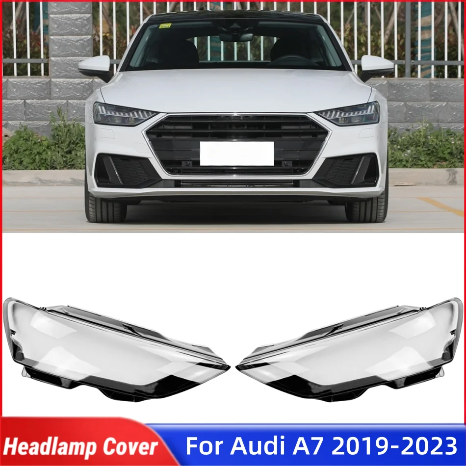 

Для Audi A7 RS6 RS7 2019 2020 2021 2022 2023 Автомобильные гаджеты Абажур Стеклянная передняя фара автомобиля Крышка объектива Оболочка