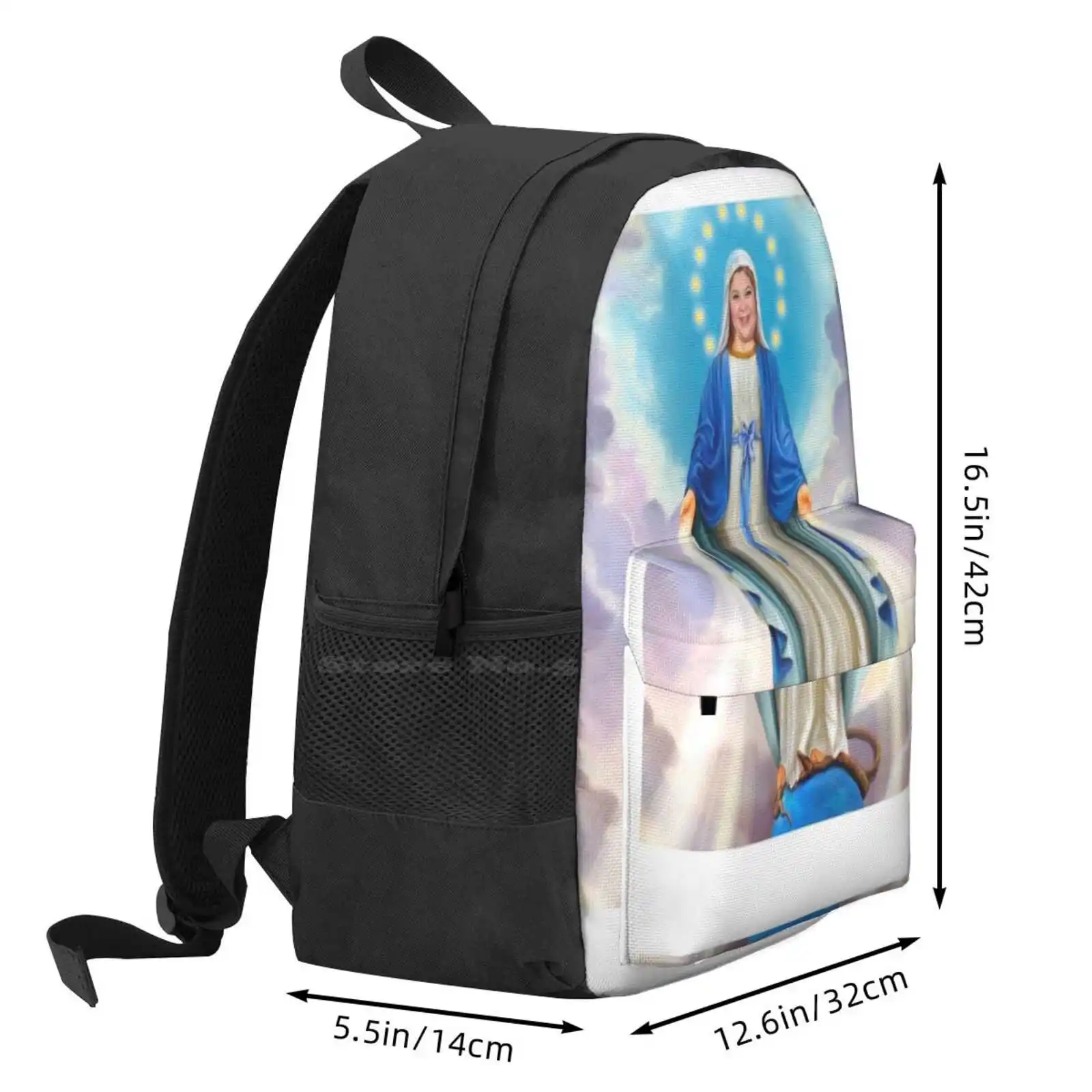 Raini Rodriguez Virgin Mary Hot Sale Schoolbag Backpack Fashion Bags Raini Austin And Ally Virgin Mary Fiesta Salsa