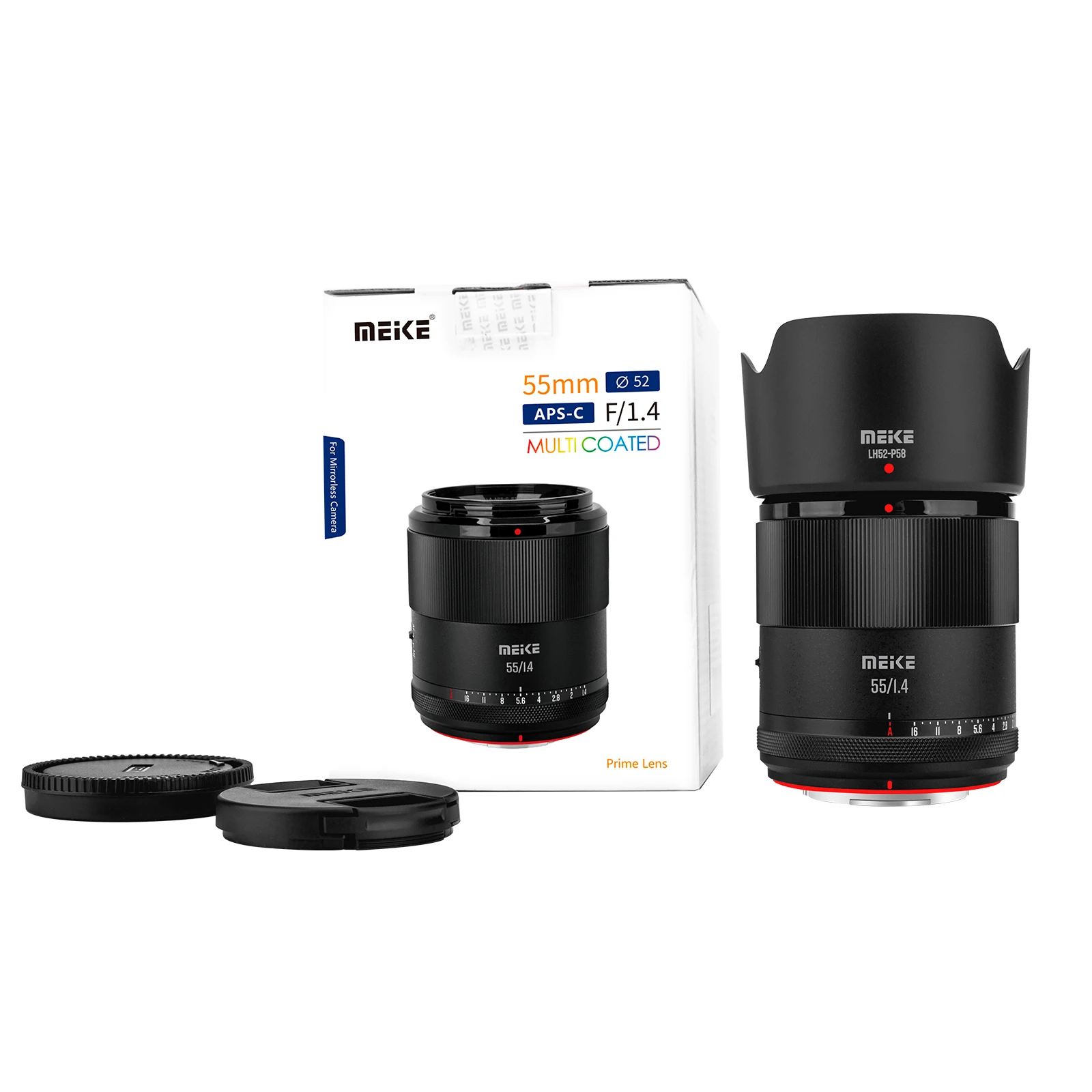 Meike 55mm F1.4 APS-C Autofocus Portrait Lens Full Frame Camera Lens for Sony E / Nikon Z / Fuji X -Mount