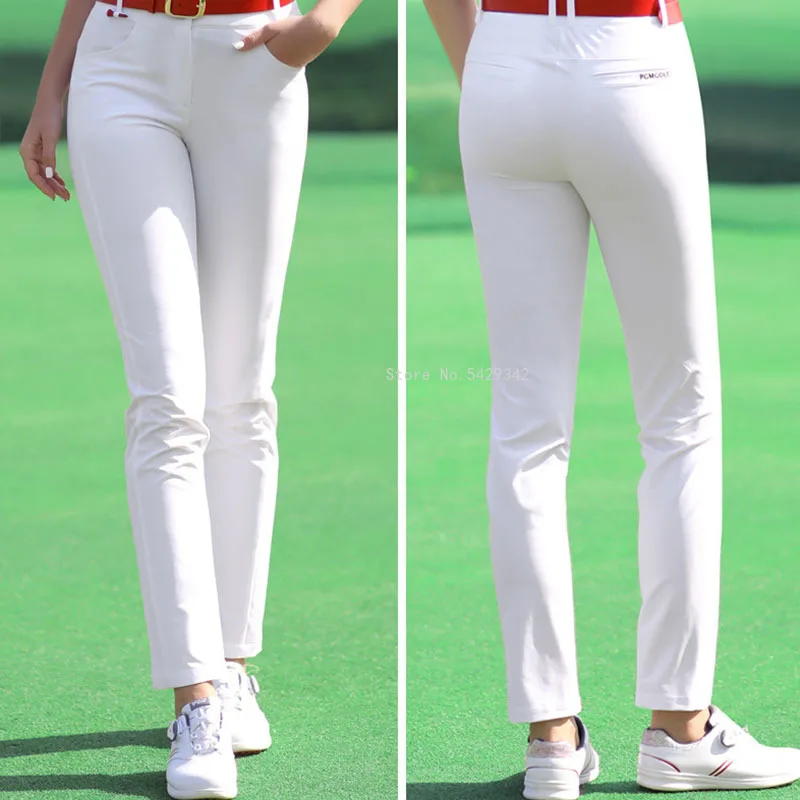 PGM Spring Summer Golf Pant Women\'s Sports Pants Soft Slim Thin Trousers Ladies Golf Wear Breathable Elastic Sweatpants 5 Colors