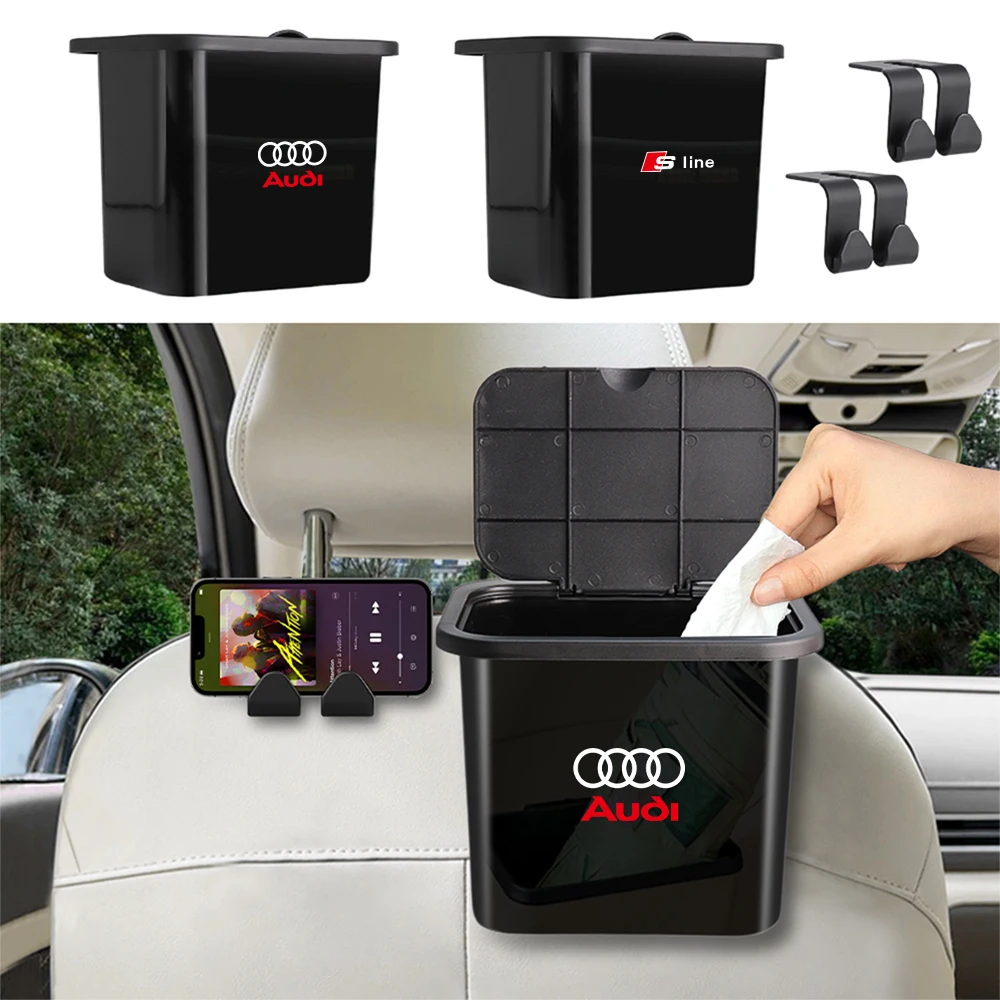 

Органайзер для салона автомобиля, подвесной мусорный бак, аксессуары для Audi A3 A4 A5 A6 A7 A8 Sline S3 S4 Q2 Q3 Q5 Q7 TT A4L Q5L