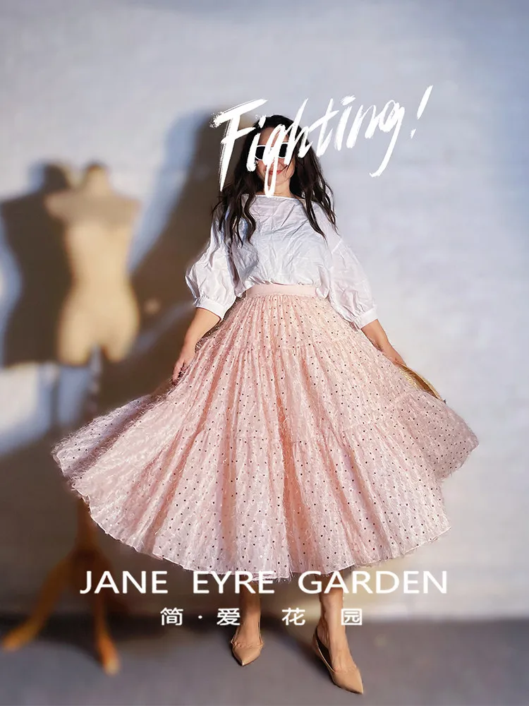 TIYIHAILEY-여성용 롱 미드-칼프 메쉬 스커트 엘라스틱 웨이스트 삼중 레이어 스커트 볼 가운 핑크 여성용 스팽글 태슬 XS-XL 2026