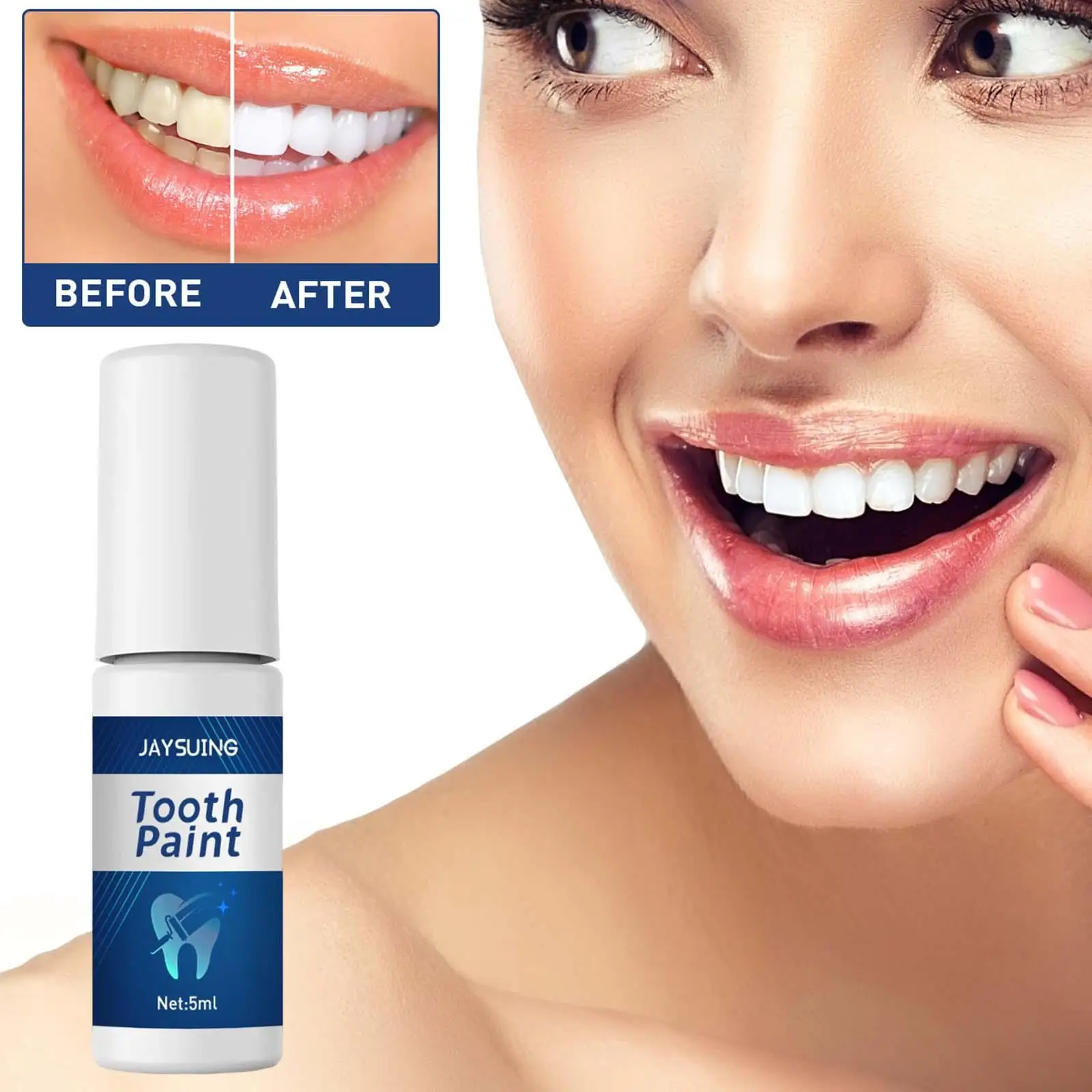 Tooth Whitening Paint 5ml Brightening for Travel Reduce Yellowing Cleaning Polish