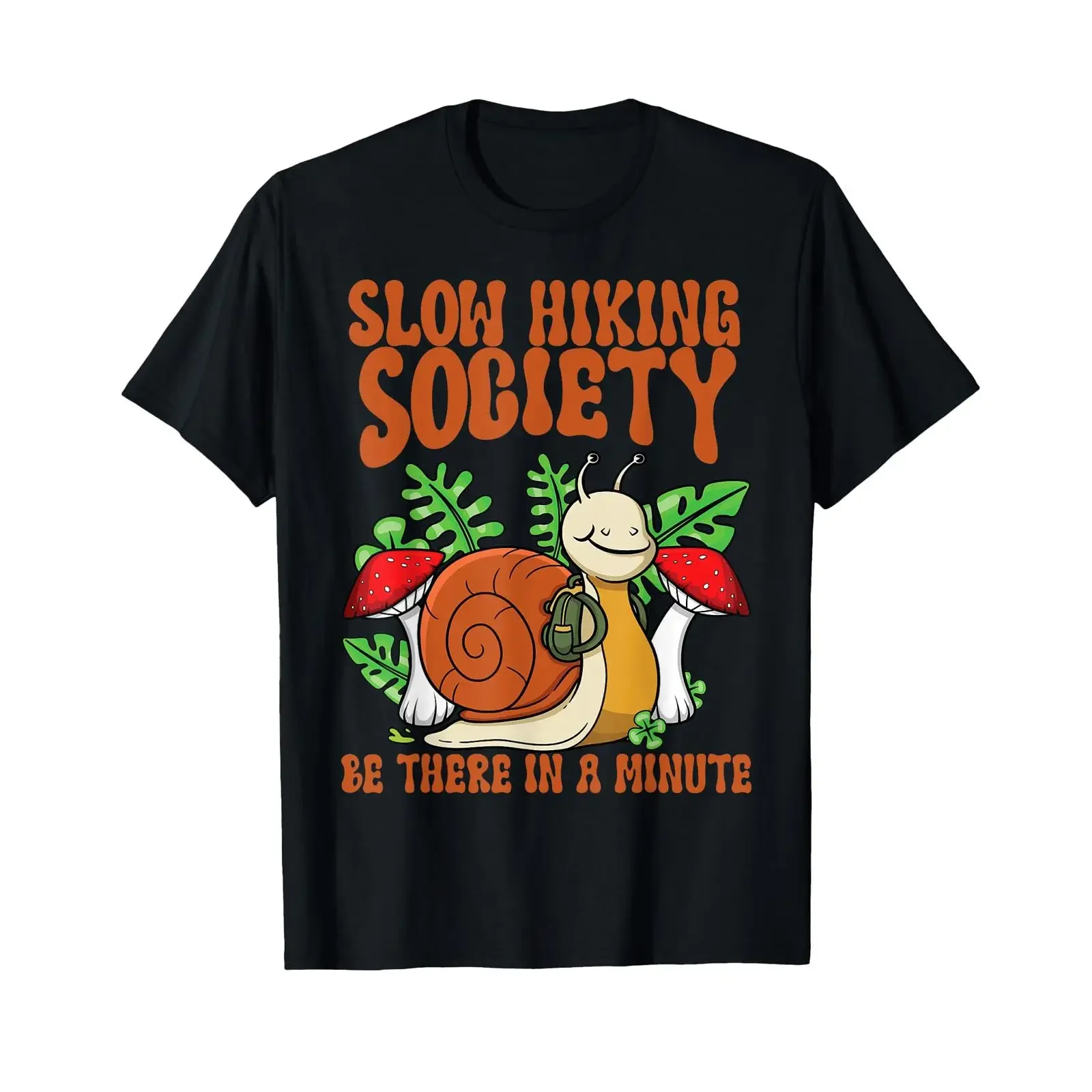 Slow Hiking Society Lustige Schnecke Minute Wanderer T Shirt vintage Washed homme Stylish designer clothes Breathable fashion