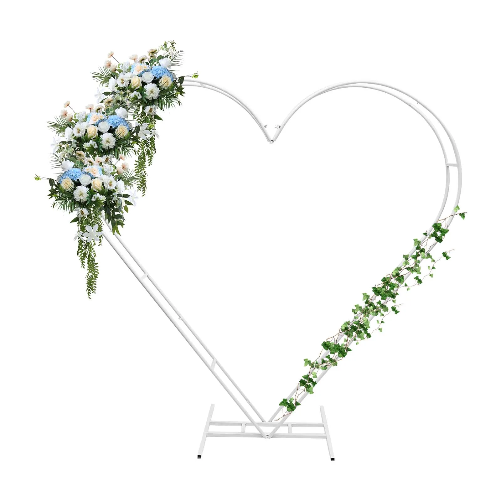 

Heart Wedding Arch Backdrop,6.7FT Iron Flower Balloon Arbors Stand, Graduation Decorations