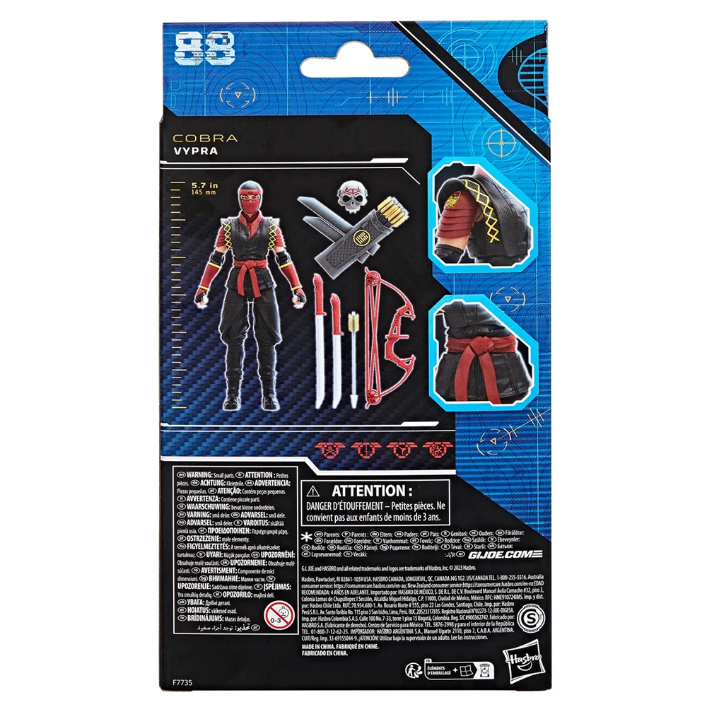 [특별 제안] Hasbro G.I. Joe Classified 시리즈 Python Patrol Cobra Vypra 15cm 오리지널 애니메이션 액션 군인 피규어 모델 완구