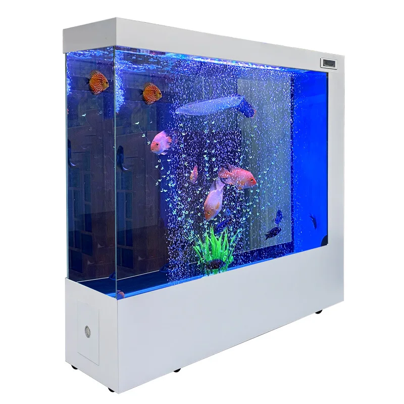 Customized 500-1000L rectangular fish tank large aquarium with water pump air pump living room automatic filtration system