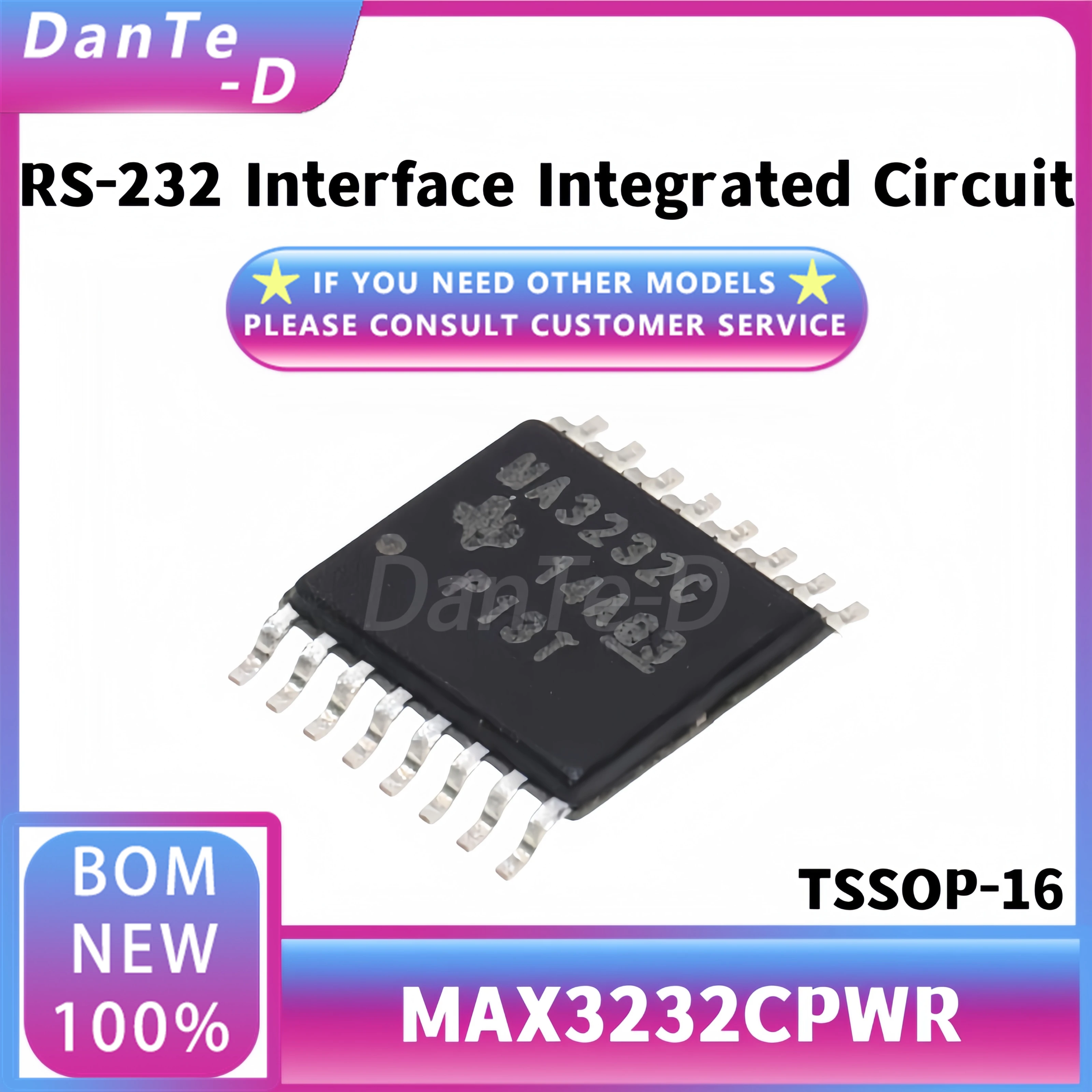 MAX3232CPWR TSSOP-16 RS-232 line driver receiver IC chip new original authentic