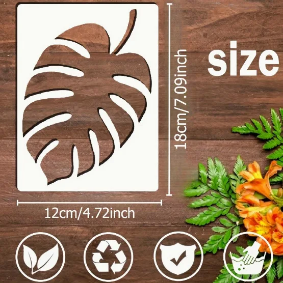 6 pcs/set flowers, grass, trees, and plants suitable for DIY crafts, wood, walls, canvas, paper, stencil  painting