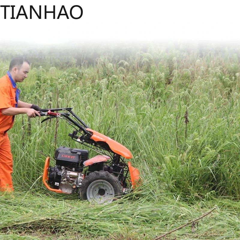 Lawn Mower Grass Cutter Scythe Mower 7 in 1 Function Walk Behind Two Wheel Tractor Cultivator/Snow Blower/Plough