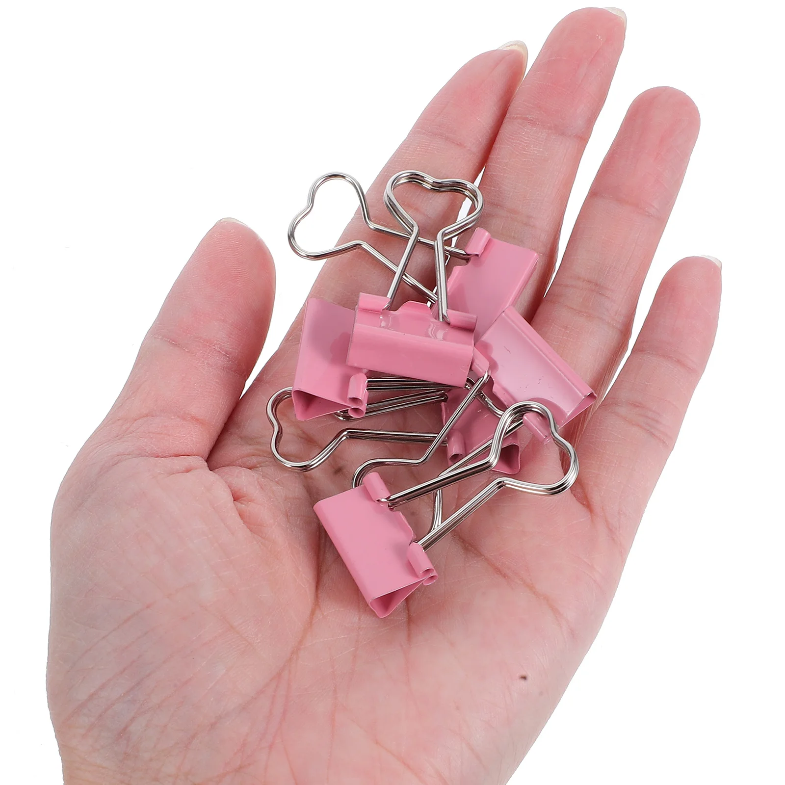 

60 Pcs Love Long Tail Clip Cute Paper Cilps Heart Clips Elliot Folder Colour Foldback Hollow Binder Display Book Metal Student