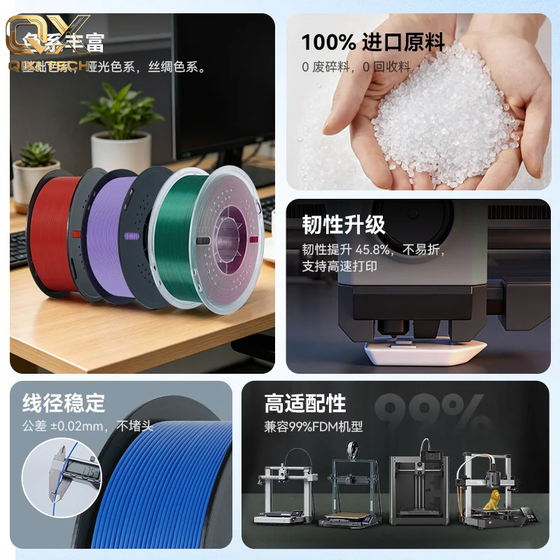PLA 3D printing filament, 0.75mm, 1kg, high-toughness PLA filament.