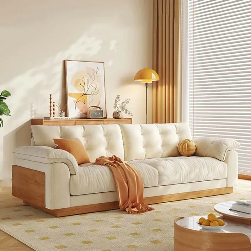 

Простые бархатные диваны из пенопласта, современный водонепроницаемый маленький диван для гостиной, дизайнерская мебель для дома из цельного дерева Woonkamer Banken