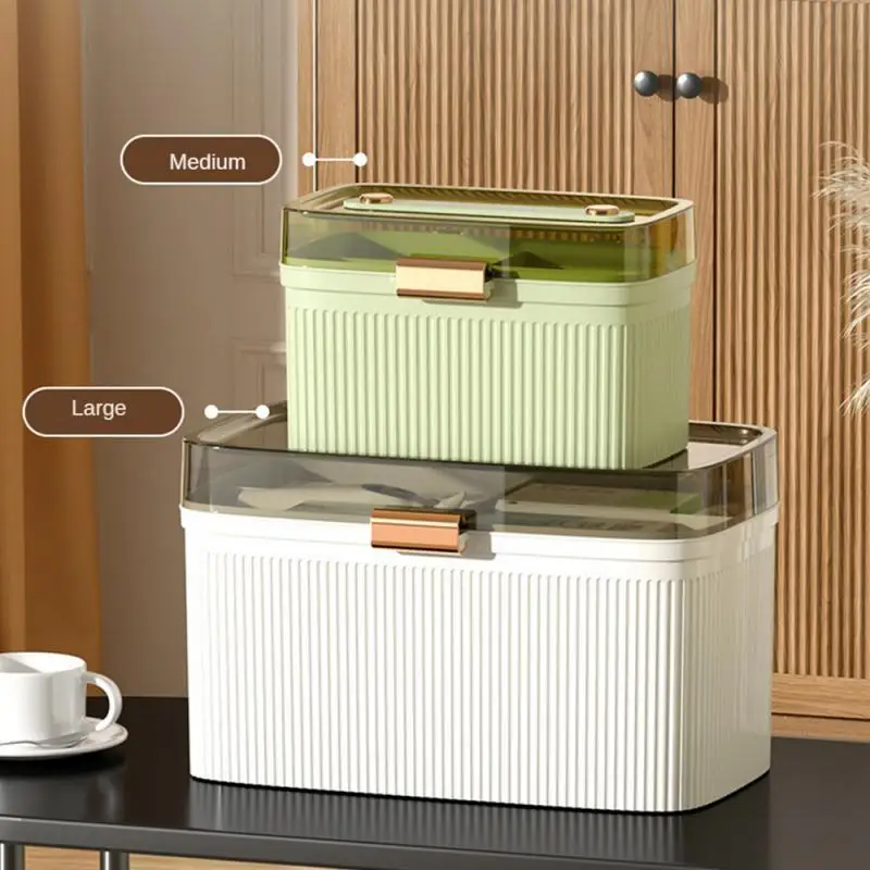 Home Box Easy Access Category Storage Plastic Multi-layer Home Storage Chest Double Layer Design Storage Box