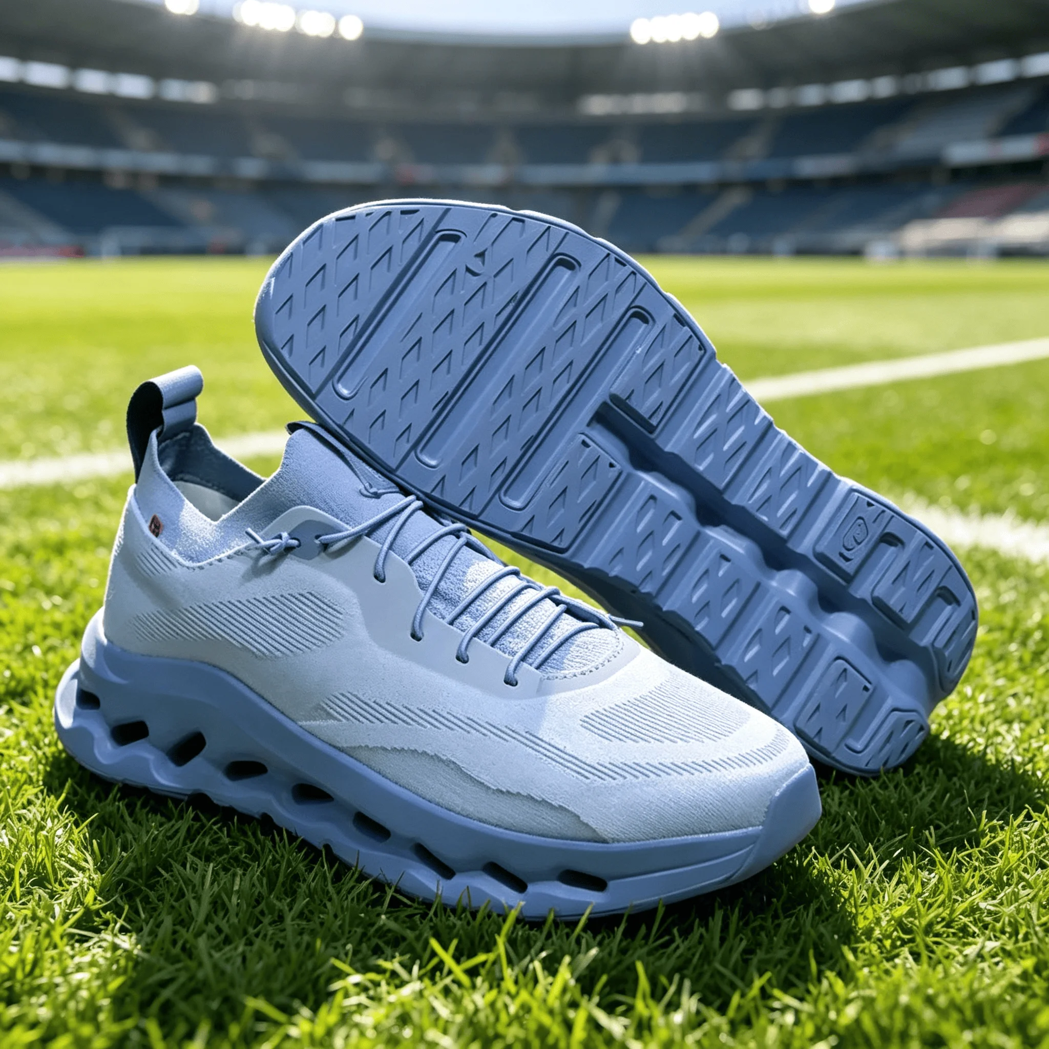 Image of Graue Monochrome Shox Pillar Laufschuhe in Vollton-Grau Minimalistische Freizeitschuhe ‮ seohS asicseS