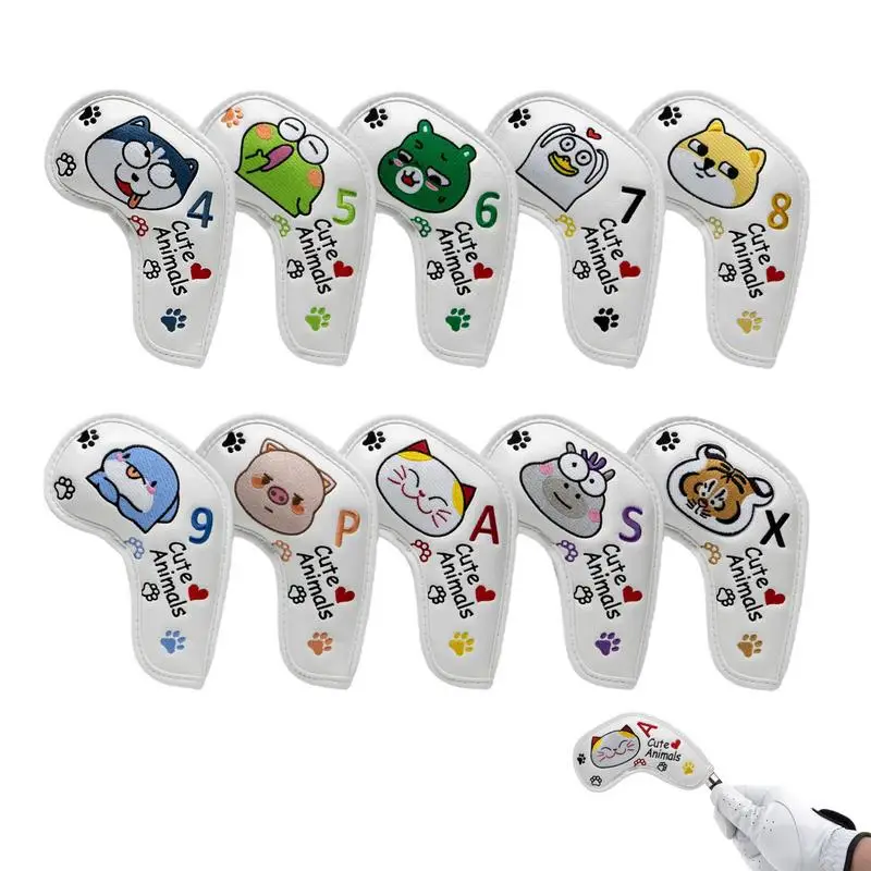 Golf Club Cover Cute And Fun Animal Embroidery Golf Head Covers Cute Animal Embroidery Golf Putter Cover For Golf Lover
