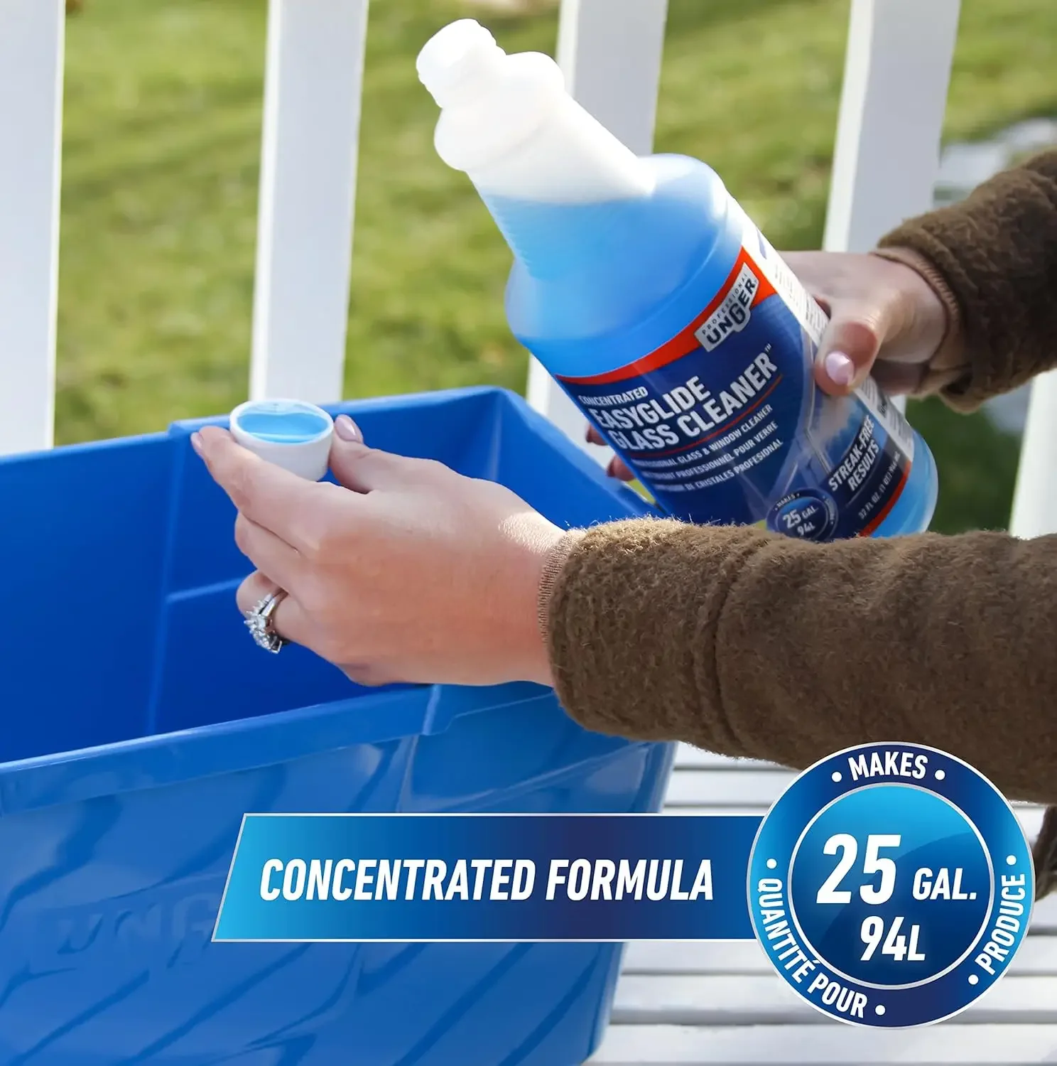 Professioneller Konzentratglasreiniger: Streifenfrei, Ammoniakfrei, 32 oz