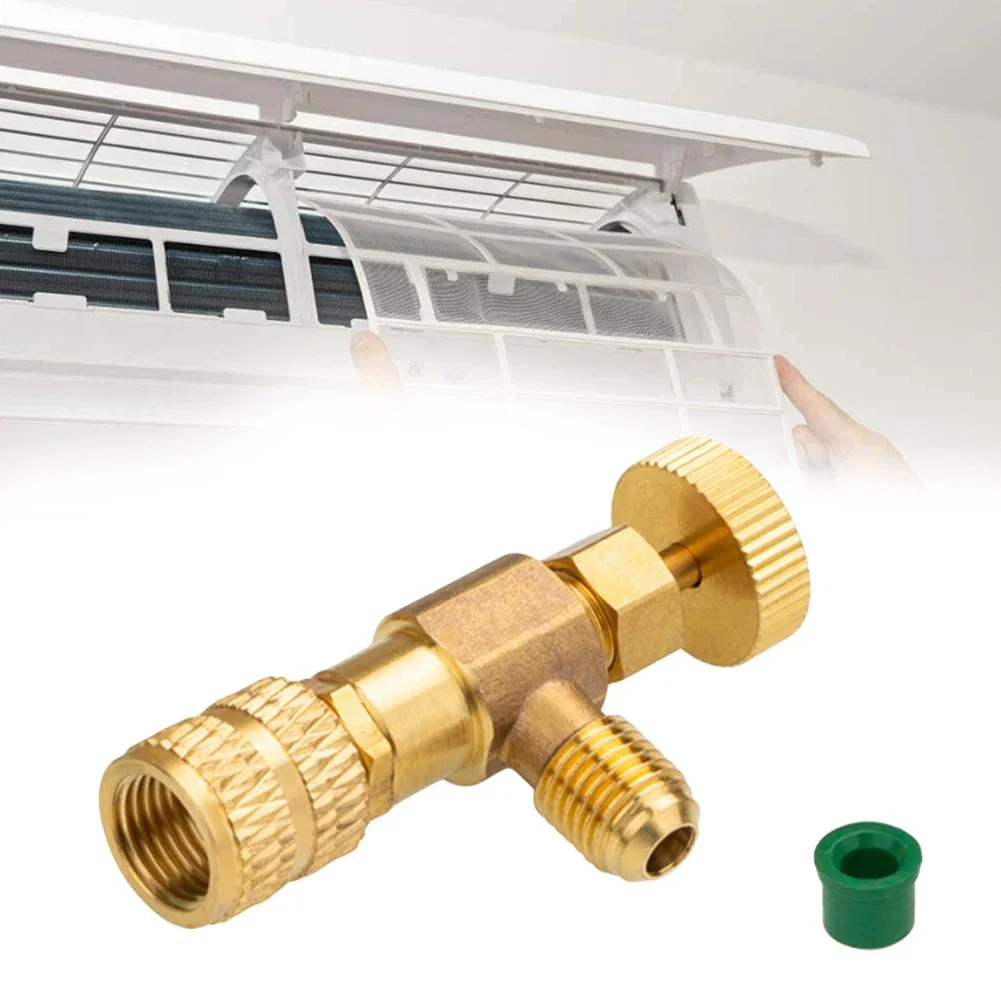 R410A Valvola di sicurezza per ricarica di refrigerazione Adattatore per aria condizionata Valvola di sicurezza per liquidi Parti di macchine utensili CNC in rame
