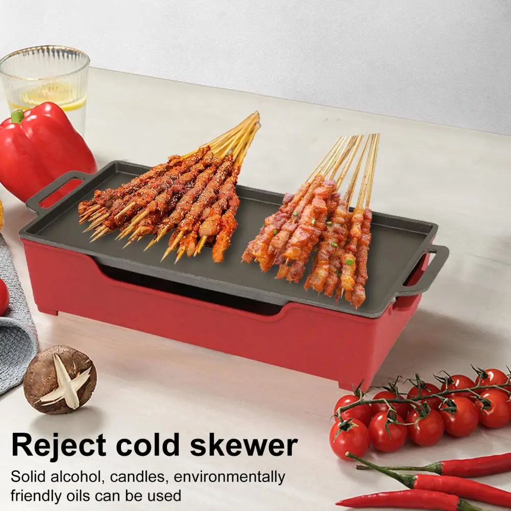 Bbq Grill Pan Candle Barbecue Oven Aluminum Alloy Bbq Grill Insulation Furnace Hot String Heating Plate Wooden for Homemade