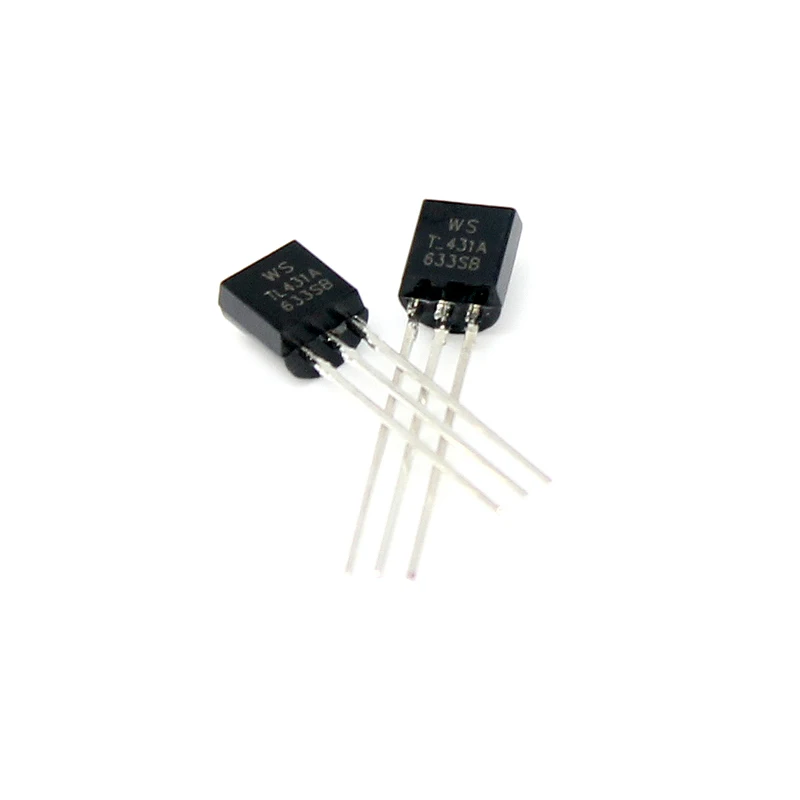 50pcs TL431A Transistor Kit Triode Transistors Set Electronic Component TL431 TO-92 PMIC Adjustable Shunt Regulator