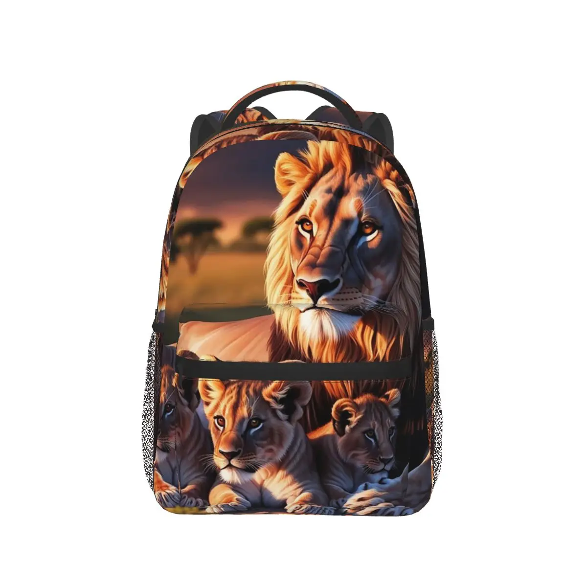 حقيبة ظهر Family Of Lions رائجة البيع حقيبة نهارية ذات سعة كبيرة للأطفال حقيبة كتب مدرسية حقائب كتف للرجال والنساء