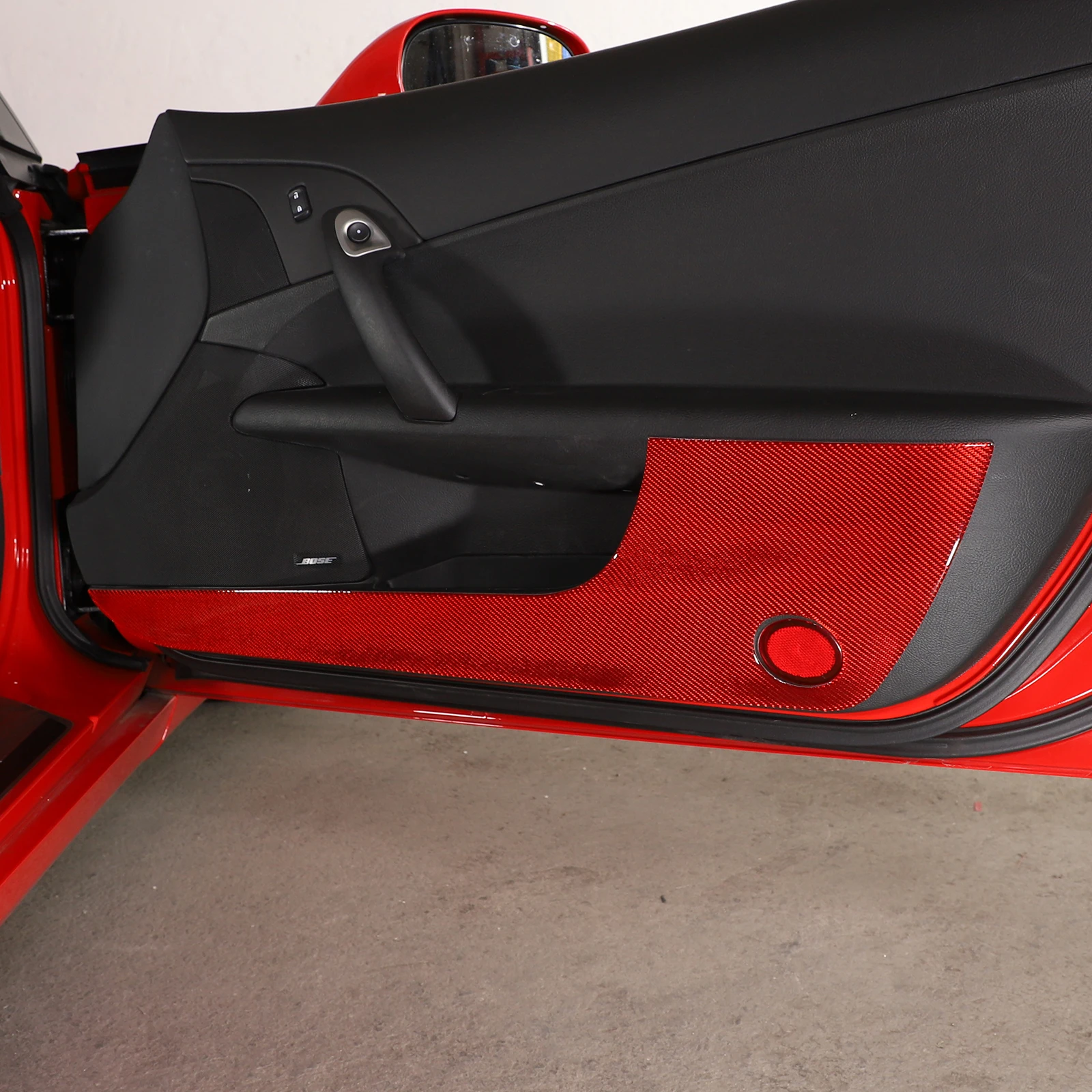 

For Chevrolet Corvette C6 2005-2013 soft carbon fiber Car door anti-kick panel Covers Trim Stickers Car Accessories