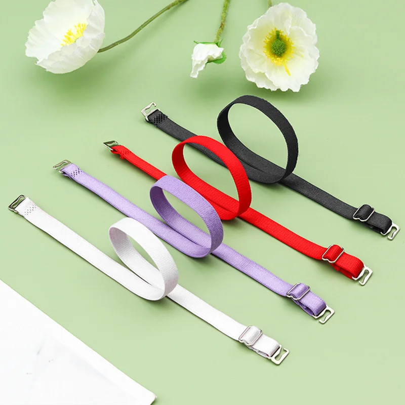 Stainless Steel Bra Straps Summer Shoulder Straps Elastic Underwear Accessory Trendy Non-slip Straps Solid Color Bra Accessories