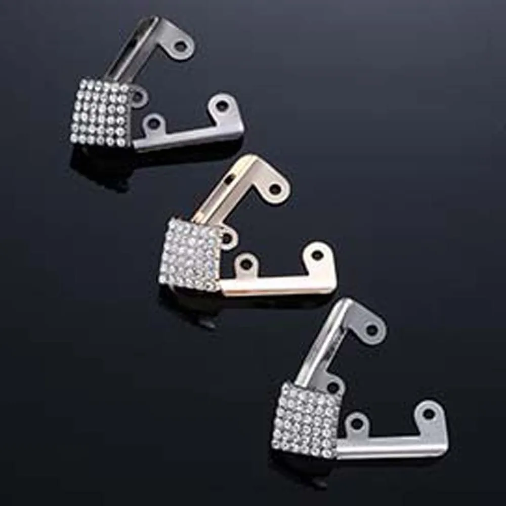 3 Pair / 2 Pair Alloy Metal High Heels Tip Covers Pointed Shape Scratch Resistant Shoe Toe Protectors Electroplated Finish