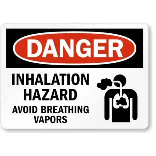 1p,Avoid Breathing Vapors Danger  Weatherproof metal sign p1039