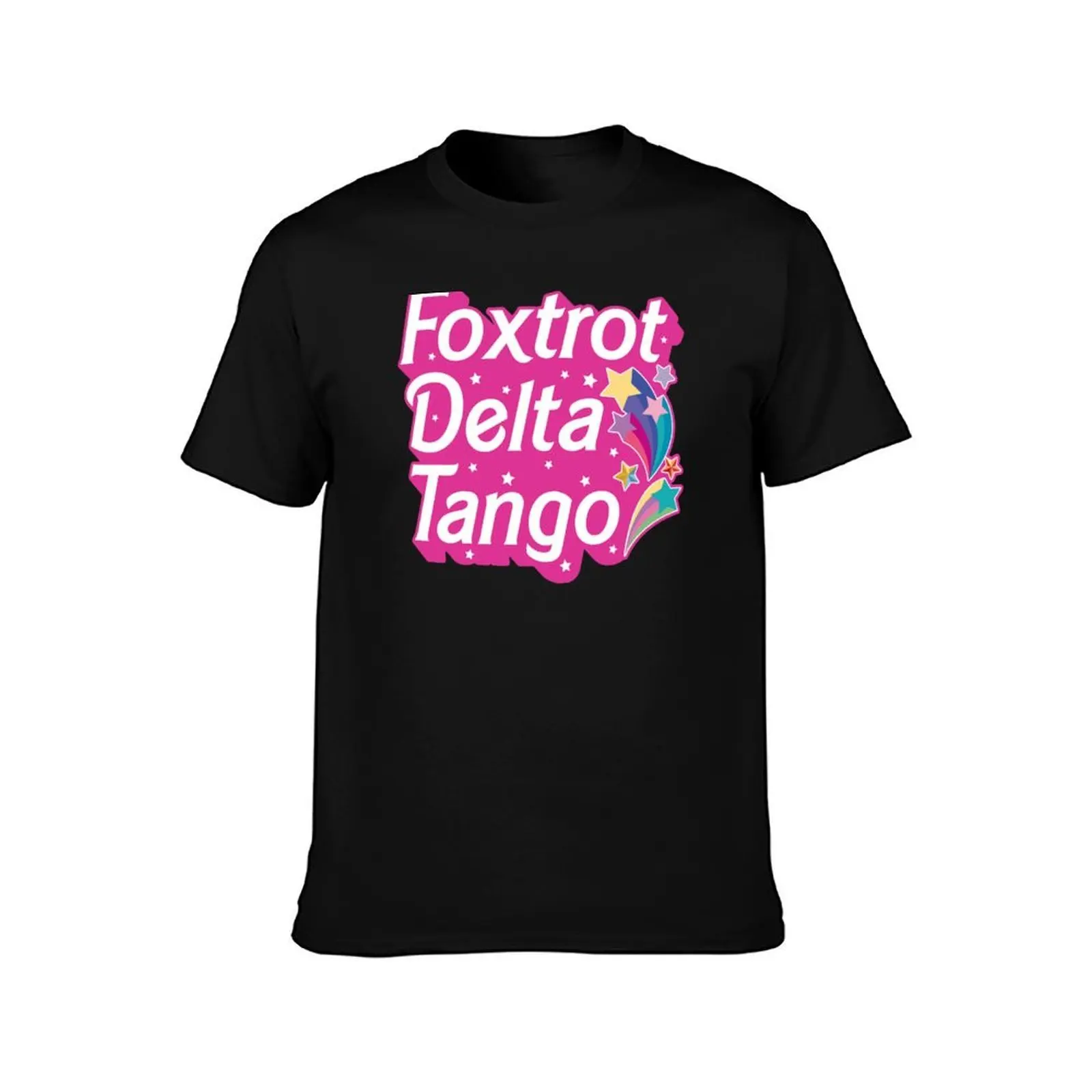 Foxtrot Delta Tango Pink T-Shirt Summer Casual Cotton Tee Oversized Streetwear Tops Vintage Graphic Print Unisex Men Women
