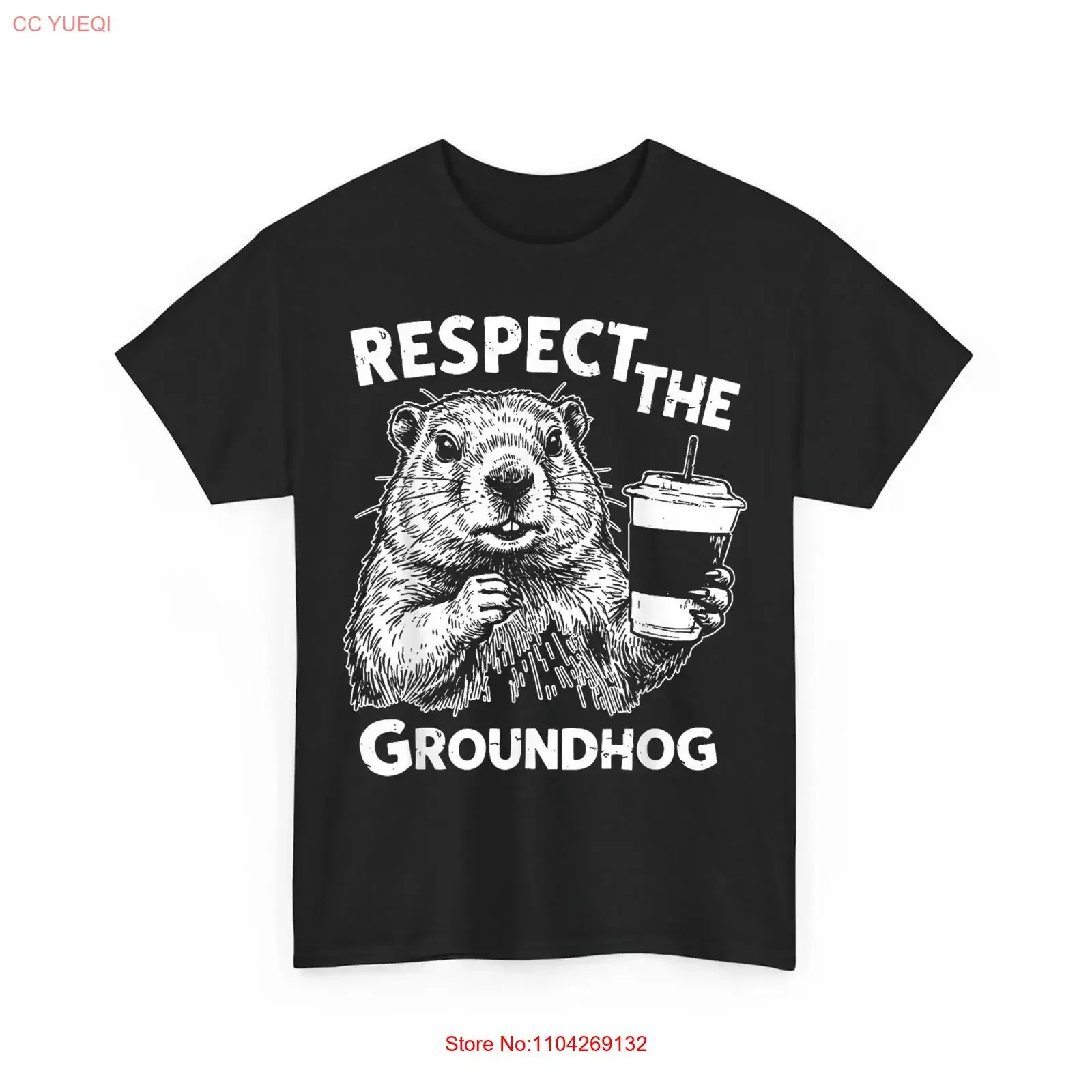 Respect The Groundhog Funny Ground hog Woodchuck Day T Shirt long or short sleeves vintage Washed Versatile Soft Slightly
