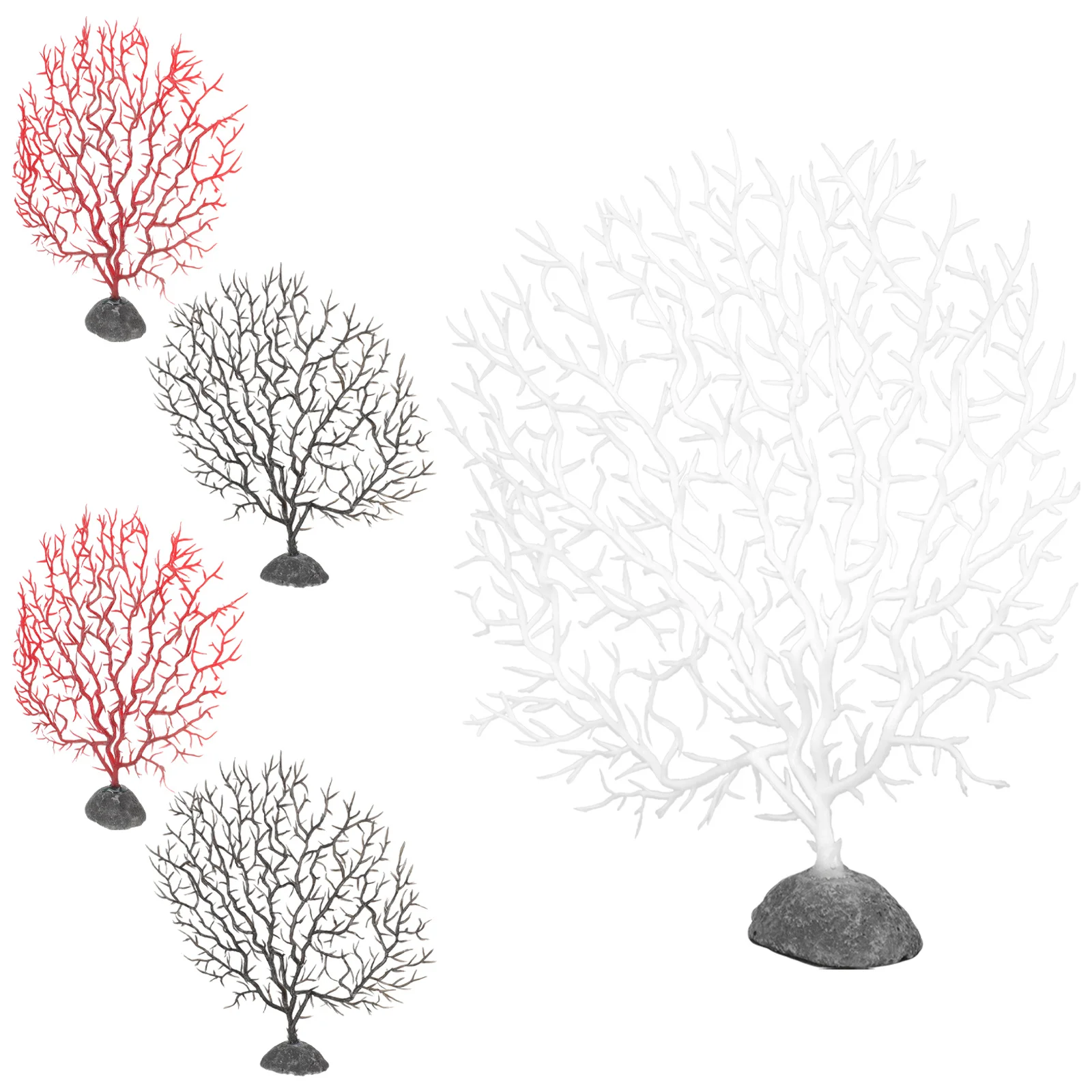 

5pcs Simulation Coral Tree Resin Craft For Aquarium Landscape Decor Fish Tank Ornament Artificial Coral Tree Underwater Hideaway