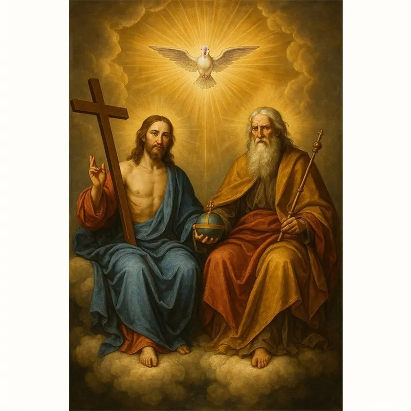 Holy Trinity Religious Art Jigsaw Puzzle 500/1000/1200/2000 Pieces Paper Christian Home Decor Gift for Adults