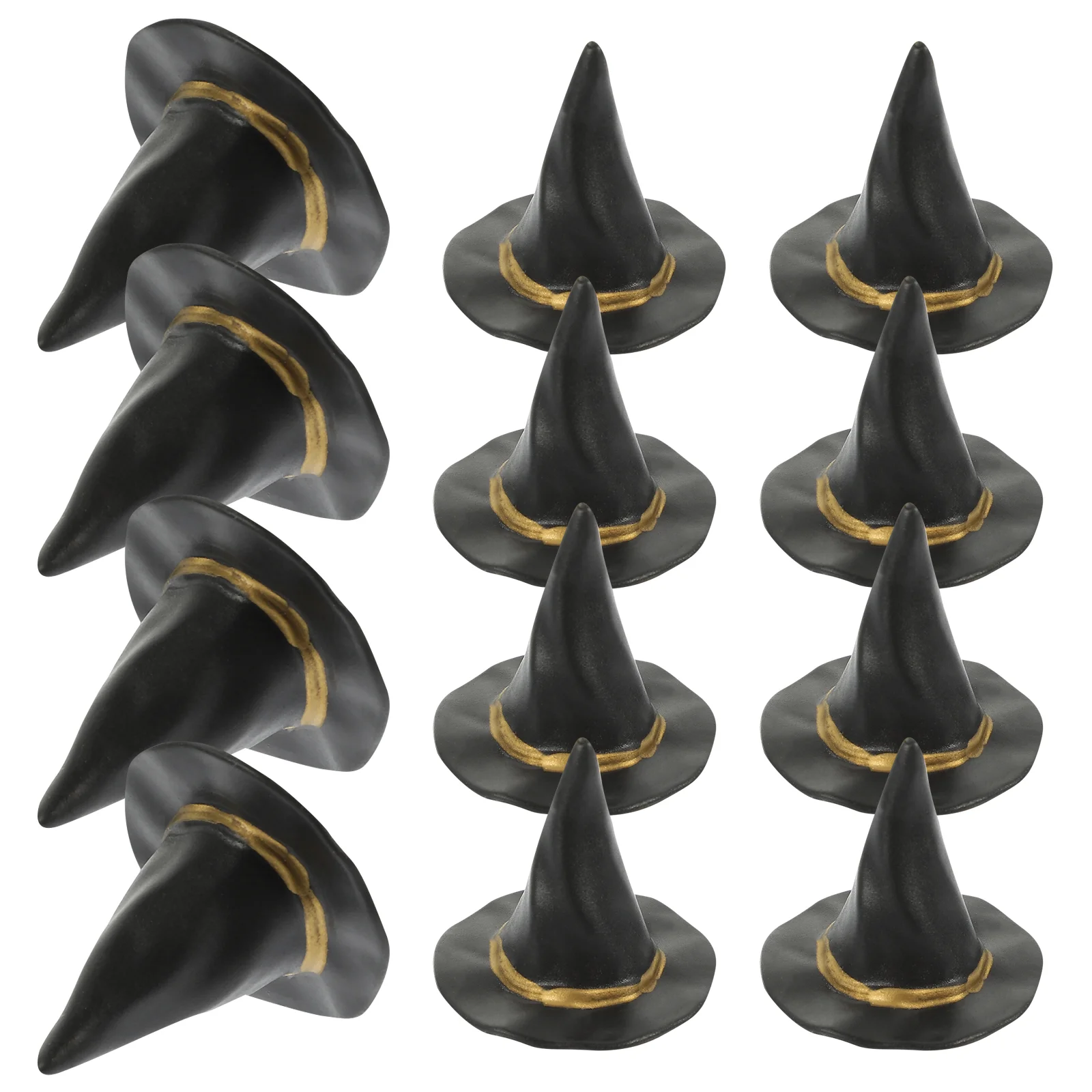 

24 Pcs Halloween Microscape Costumes Miniature Witch Hat Top Hats Tiny for Dolls House Plastic Crafts Baby DIY Accessories