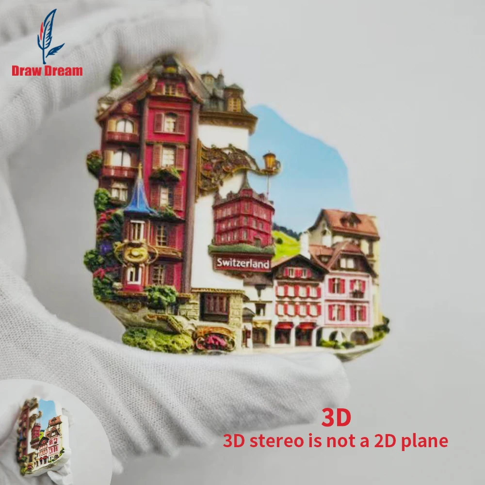 Imán para nevera suizo, recuerdo de viaje coleccionable, adecuado para decoración del hogar y la oficina, imán magnético exclusivo personalizado para nevera, decoración del hogar, cocina, habitación, oficina, regalo artesanal para el hogar, recuerdo de va