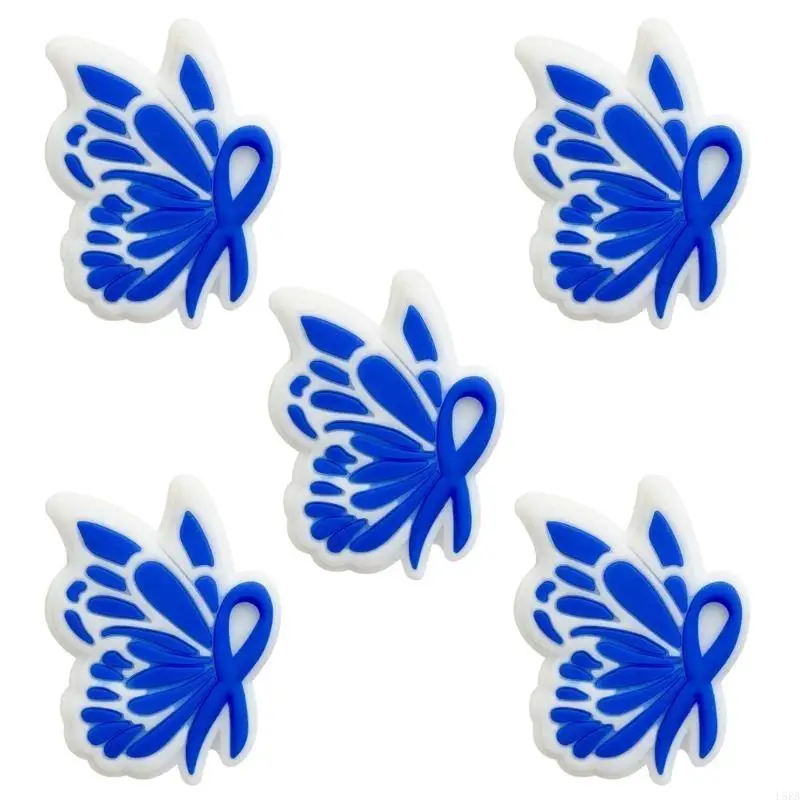 ترقية سيليكون عضاضة لعبة التسنين BPA الحرة ربطة القوس فيونكة حبة فراشة الخرز DIY عضاضة تستخدم للأطفال 11.6x10 بوصة L8RB #3