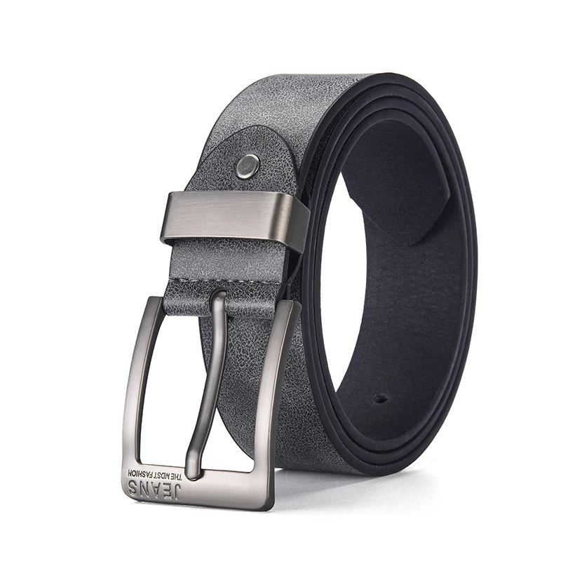 New Men's High-Quality PU Leather Belt Metal Pin Buckle Belt Leisure Business Waistband Fashionable Male Accessory Designer Belt image 6