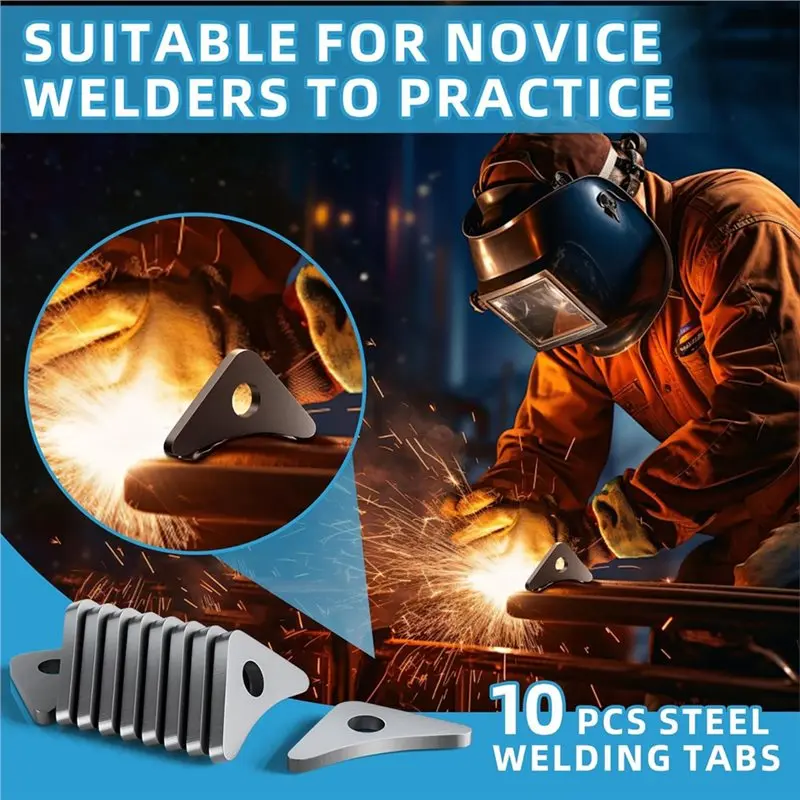 NOCM 10 Pcs Universal Weld On Shock Mount, Steel Gussets Weld On, Weld On Tabs Axle Bracket,Radius Chassis Weld Tabs For Weld On