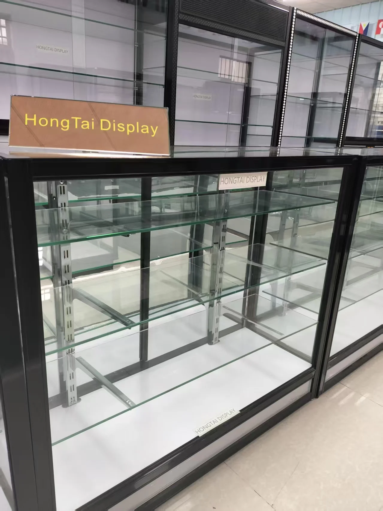 Custom.Multi Color Light Promotion Showcase Shop Fitting With Led Lighting Luxury Showcase Counter Mall Kiosk for Glass Display