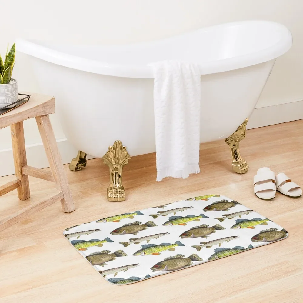 

Lake Fish Trio Bath Mat Bathroom Absorbent Quick Dry Bedroom Carpet For Hallway On The Floor Carpets For Bathrooms Mat