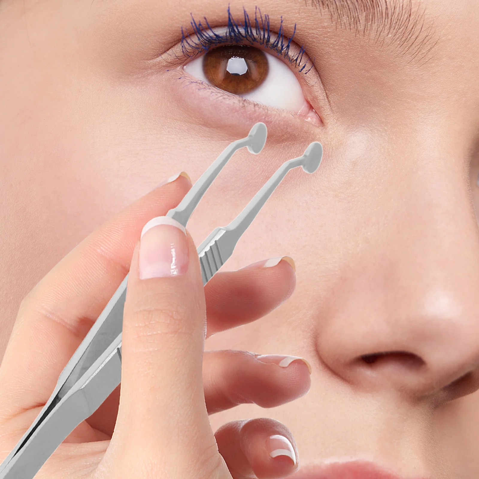 Stainless Steel Meibomian Expressor Forceps Eyelid Massage Tweezers Round Tip Tool for Eye Care Under Eye Massage Device