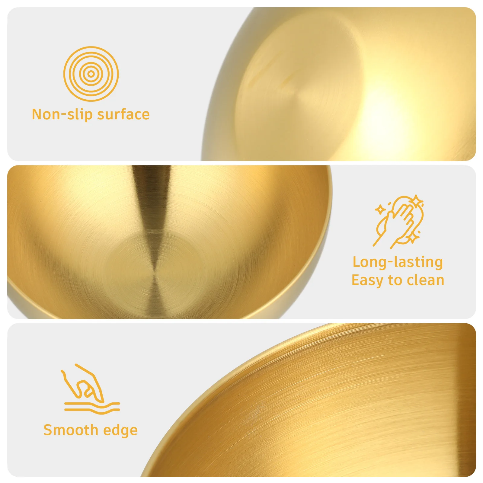 

2 Pcs Salad Bowl Multipurpose Metal Kitchen Portable Aromatherapy Prep Containers Centerpiece Work Stainless Steel Lunch