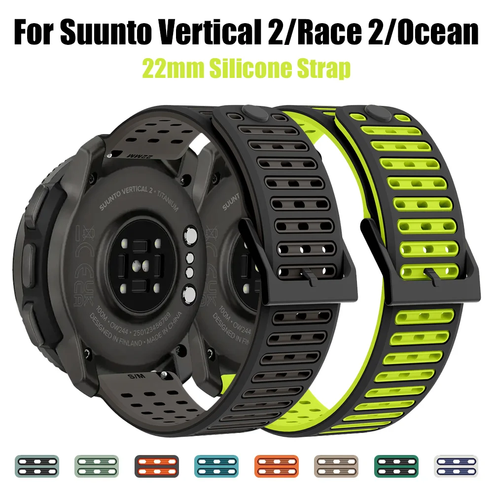 22 mm Silikon-Uhrenarmband für Suunto Race 2/Vertical 2/Run/Ocean, Ersatzarmband, Uhrenarmbänder für Suunto Race S