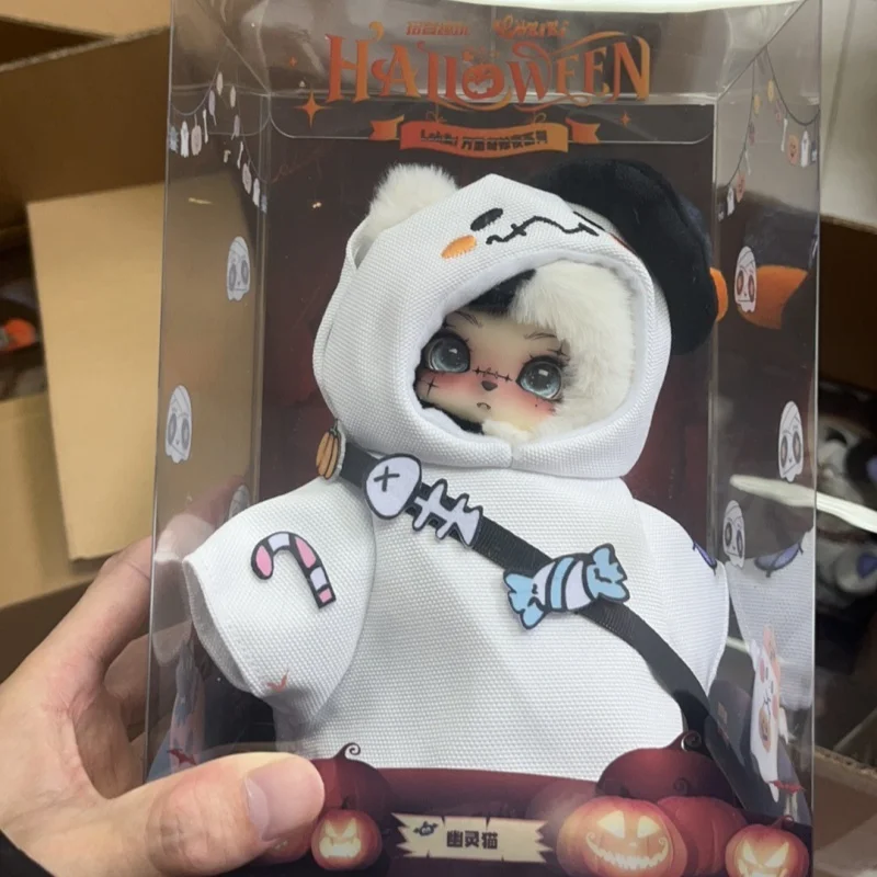 Kawaii Lokiki ฟักทองโครงกระดูกกระต่าย Ghost Cat Angel หัวใจแขวนสะสมของเล่นตัวเลขอินเทรนด์ภาพเคลื่อนไหวอนุพันธ์