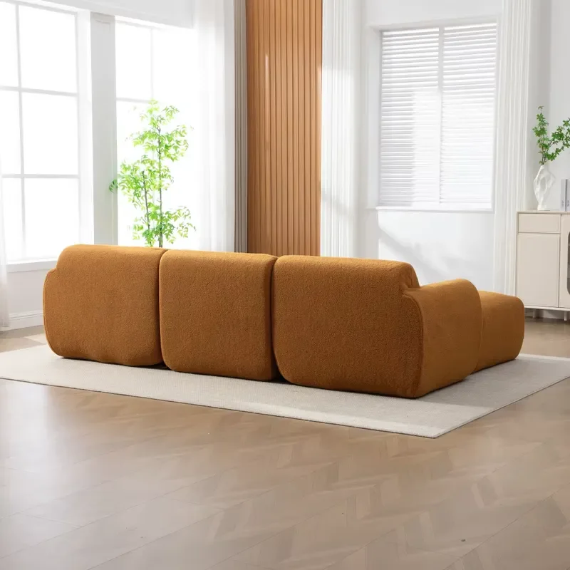 Modular Sectional Sofa Chenille Fabric Compressed Couch Removable Combination L Shape Sofa for Living Room Home Furniture